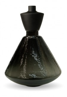 Ваза V.Jupe smoke-black 37х26 см