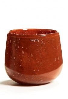 Ваза V.Clovis S brick bubbles 15x16 см