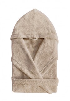 Халат с капюшоном New Plus linen L