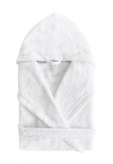 Халат с капюшоном New Plus white L